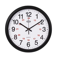 Geo - horloge mural 12/24, noire-12/24 heures