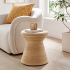Modway - Tavi Sablier Rotin naturel Table d’appoint ronde - Naturel-Capsules de pied non marquées