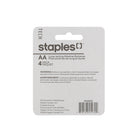 Staples Tech - AA Alcaline Batterie, Paquet de 4-Paquet de 4