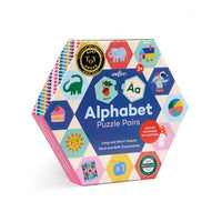 eeBoo - Paires de Puzzles Alphabet Hexagonaux-Les pièces de puzzle auto-correctrices en forme d'hexagone permettent aux enfants de tester et d'explorer leurs connaissances de l'alphabet et des sons représentés par ses lettres