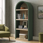 Modway - Caleb 4e Étagère Arqué Vitrine - Vert Chasseur-Capacité d’étagère de 99 lb