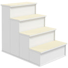 PawHut - Escaliers pour animaux pour lit haut - 15,7 po L x 23,2 po l x 21,3 po H - blanc-Parfait pour les animaux âgés et les animaux ayant des problèmes de mobilité 