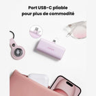 Anker - Batterie Externe Nano 22,5 W avec Connecteur USB-C Intégré - Blanc-Batterie externe Anker Nano (22,5 W, connecteur USB-C intégré), câble USB-C vers USB-C de 0,6 m, guide de bienvenue, manuel d'utilisation, garantie sans souci de 24 mois et notre service client convivial.
