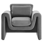 Modway - Waverly Performance Velvet Fauteuil - Gris-Capacité de poids : 330 lb