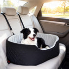 PawHut - Siège Auto pour Chien pour Petits/Moyens Animaux-La polaire moelleuse et le rembourrage épais en éponge créent un espace apaisant, semblable à un nuage