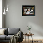 Connor Bedard First Game Collage Blackhawks - Impression encadree - 35" x 27"-Prêt à accrocher - livré entièrement assemblé