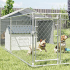 PawHut - Chenil extérieur pour chien avec abri - 19,7 pi L x 7,5 pi l x 4,9 pi H-Sécurité renforcée de la bâche avec des œillets renforcés pour plus de stabilité 