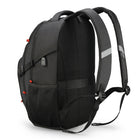 Swissdigital - Sac à dos noir VECTOR avec localisateur SDD-Le compartiment rembourré pour ordinateur portable est conçu pour s'adapter à n'importe quel ordinateur portable jusqu'à 17 pouces.