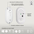 Logitech - Slim Bluetooth Combo, clavier et souris sans fil - Blanc-Un choix de conception que vous apprécierez: les pièces en plastique comprennent du plastique certifié recyclé post-consommation min. 65% pour Pebble Keys 2 K380s, min. 76% pour Pebble Mouse 2 M350s