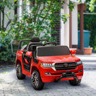 Qaba - Voiture RC électrique pour enfants Toyota sous licence 12V - rouge-Phares doubles pour améliorer la visibilité en soirée 