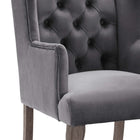 Modway - Realm Restauration vintage française Performance Velvet Fauteuil - Gris-Assemblée requise