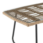 Manhattan Comfort - Ensemble de conversation moderne Antibes pour patio, 4 personnes, avec table basse - beige et gris - ensemble de 4-10