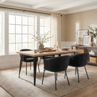 Zuo - Essen Chaise de salle à manger - Noir/Bronze-Dimensions: 25,6 po L x 26,4 po L x 29,1 po H
