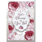 Rosedale Gold - Cartes de souhaits Mariage avec enveloppes – 5-1/2 po x 8 po – Religieuse : fleurs et papillons – paquet de 6-Cartes de souhaits qualité boutique