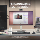 Logitech - MX Brio webcam 4K Ultra HD - 1080p à 60 IPS - Gris pâle-Montrez votre travail: inclinez votre webcam Logitech pour partager les notes et croquis sur votre bureau avec la fonction Show Mode, pour une meilleure collaboration lors des appels