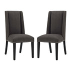 Modway - Baron Tissu Chaise à manger Ensemble de 2 - Brown-Fauteuil d’appoint moderne élégant