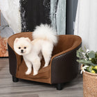 PawHut - Canapé pour chien avec coussin amovible et lavable-Coussin amovible et lavable en machine, garni de coton doux pour poupée 