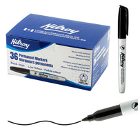 Hilroy - Marqueurs permanents, marqueur permanent, faible odeur, pointe fine, noir, paquet de 36-Applications multiples :Conçus pour écrire de manière permanente sur une grande variété de surfaces, notamment le papier, les photos, le plastique, le bois, la pierre et le métal. Son encre polyvalente adhère parfaitement à la plupart des surfaces, ce qui en fait un produit idéal pour les tâches quotidiennes comme pour les environnements industriels exigeants