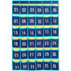 Kore Design - Organiseur de rangement suspendu pour téléphone portable, 36 poches, bleu/jaune-Organisation améliorée : garde les téléphones et les petits objets essentiels bien rangés, réduisant ainsi l'encombrement de la classe.