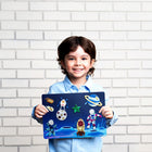 Skillmatics - Foil Fun Dans L'espace-100 feuilles d'aluminium colorées