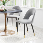 Zuo - Menlo Chaise de salle à manger - Gris - Ensemble de 2-Dimensions: 22,0 po L x 19,7 po L x 33,1 po H