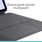 Étui-clavier Logitech Combo Touch pour iPad Pro 13" (M4 et M5) 2024 - Graphite - Anglais-Grand pavé tactile multipoint: notre plus grand pavé tactile. Il offre une expérience de suivi intuitive. Les gestes multipoint vous permettent de faire glisser, pincer, appuyer deux fois, et bien plus 