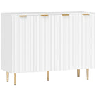 HOMCOM - Buffet 47,2 po L, meuble de rangement - blanc-L’armoire à 2 portes doubles accueille les accessoires et ustensiles du quotidien 