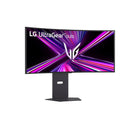 LG - Moniteur de jeu incurvé UltraGear OLED WQHD 240 Hz 800R 34" 21:9-Modèle élégant et mince UltraGear offrant des commandes réglables en hauteur, en inclinaison et en pivotement pour une vue idéale, tandis que le rétroéclairage hexagonal RVB crée l’ambiance de votre poste de combat