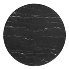 Modway - Zinque 28 po Marbre artificiel Table à manger, Or Noir-Surface facile à nettoyer