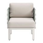 Zuo - Bridgehampton Fauteuil avec accoudoirs - Blanc-Coussins amovibles et pratiques