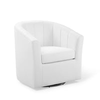Modway - Prospect Performance Velvet Fauteuil pivotant - Blanc-Fauteuil moderne à dossier de baril