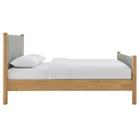 Modway - Maven Grandeur nature Tissu tapis Lit de plateforme, Chêne de blé-Bois séché au four