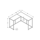 Monarch Specialties - 2159 Table D'Appoint - 36 po L/Marbre Blanc/Console De Coin-5