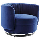 Modway - Embrace Touffe Performance Velvet Chaise pivotante - Marine noire-Chaise touffée de la Manche