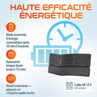 Delton - Clavier ergonomique sans fil KB250, noir-Chaque frappe est précise et réactive, ce qui améliore votre vitesse et votre efficacité de frappe