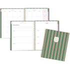 Cambridge - Cherrywood Lane Agenda hebdomadaire/mensuel 2026-2027 - 11 po H x 9 po l - Piper Stripe - bilingue-Reliure à double spirale
