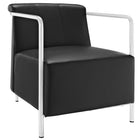 Modway - Ebb Vinyle rembourré Chaise longue - Noir-Chaise longue contemporaine