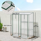 Outsunny - Serre tunnel de marche 20 pi x 10 pi x 7 pi avec 2 barres de soutien, vert-Une housse en plastique transparent offre une protection UV et une résistance à l'eau tout en maximisant la lumière du soleil  
