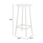 Zuo - Ren Table de bar - Blanc-6