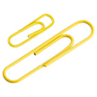 JAM Paper - Paquet combiné de trombones colourés - standard et jumbo - trombones jaunes - 1 paquet de 100 et 1 paquet de 75-Quantité : 100 trombones standard et 75 trombones jumbo (175 au total)
