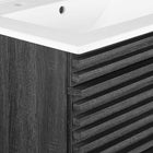 Modway - Render Support mural de 24" Vanette de salle de bain - Blanc charbon-8