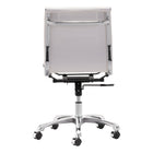 Zuo - Lider Plus Armless Chaise de bureau - Blanc-6