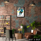 Joe Thornton San Jose Sharks - Toile encadree - 22" x 31"-Sous licence officielle de la LNH et de l'AJLNH