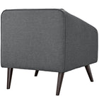 Modway - Slide Tissu rembourré Fauteuil - Gris-Capsules de pied non marquées