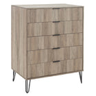 Manhattan Comfort - Dumbo commode moderne et commode haute 5 tiroirs - gris rustique - ensemble de 2-Garantie limitée du fabricant de 30 jours