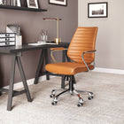 Zuo - Enterprise Low Back Chaise de bureau - Terre cuite-Supporte jusqu'à 285 lb