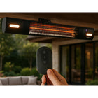 EnerG+ - 1500-Watt Outdoor Wall-Mount Infrared Electric Patio Heater with Remote-Fournit le maximum 1500 watts de chaleur instantanée. Zone de chauffage : 8 x 10 pieds.