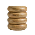 Modway - Ellery Rond empilé Bois Table d’appoint - Naturel-Table d’appoint ronde courbée
