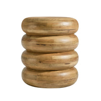 Modway - Ellery Rond empilé Bois Table d’appoint - Naturel-Table d’appoint ronde courbée