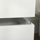 HOMCOM - Table de nuit LED avec 2 tiroirs - blanc-Les panneaux de particules de qualité et l’acrylique assurent la robustesse